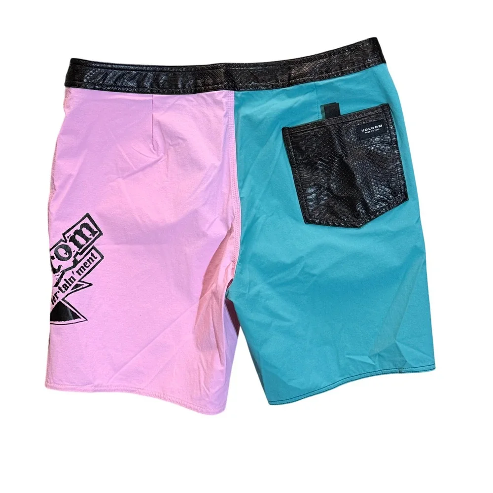 NWT Volcom Entertainment‎ Liberators Board Shorts Dawn Yellow Sz 33